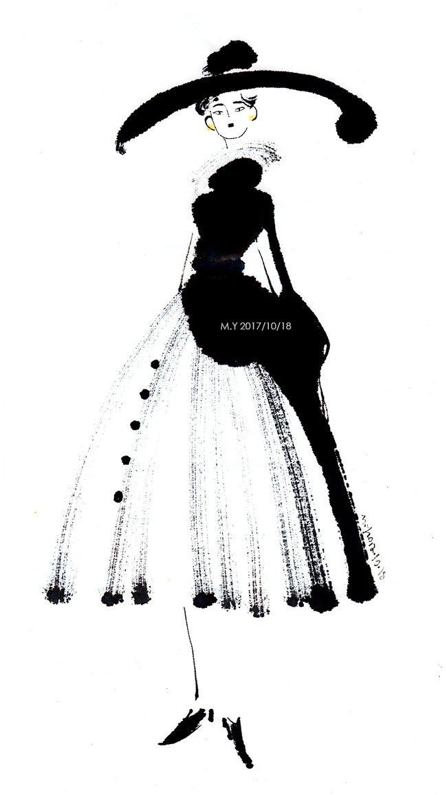 Ink Ladies Inspire By The Dior Expositio M Yのイラスト