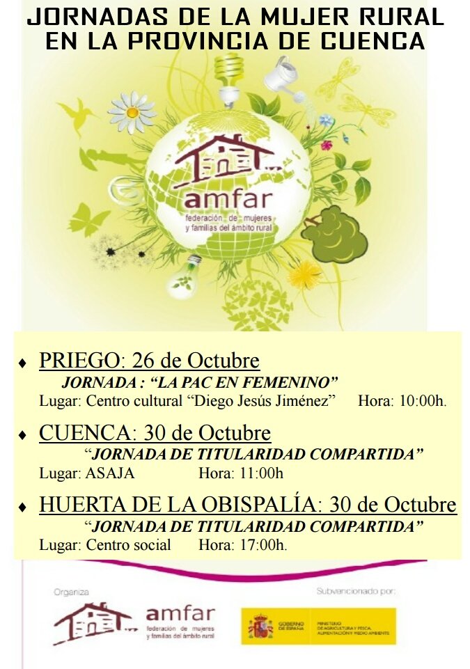 AmfarCuenca's tweet photo. @AmfarCuenca os invita a todas a participar en las jornadas que tendrán lugar en diferentes puntos de nuestra provincia. Os esperamos! https://t.co/ZraGltZQ99