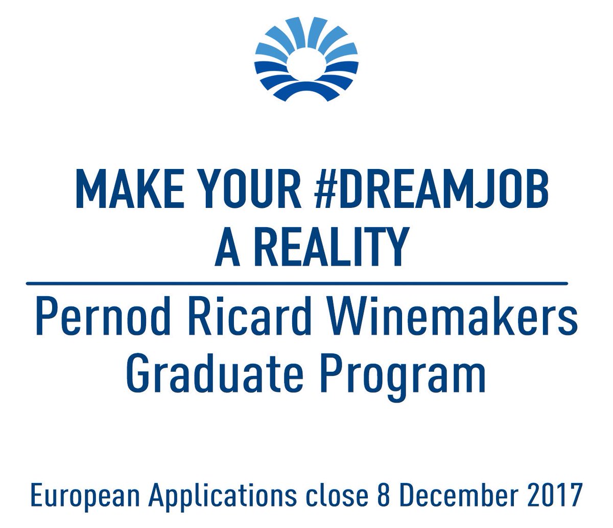 katebedwell's tweet photo. Applications now open for those in UK &amp; EU to secure an amazing wine graduate job https://t.co/Jzhs1Ho7Vs #pernodricard #prwfuturevintage https://t.co/Lfw0Sor2LL
