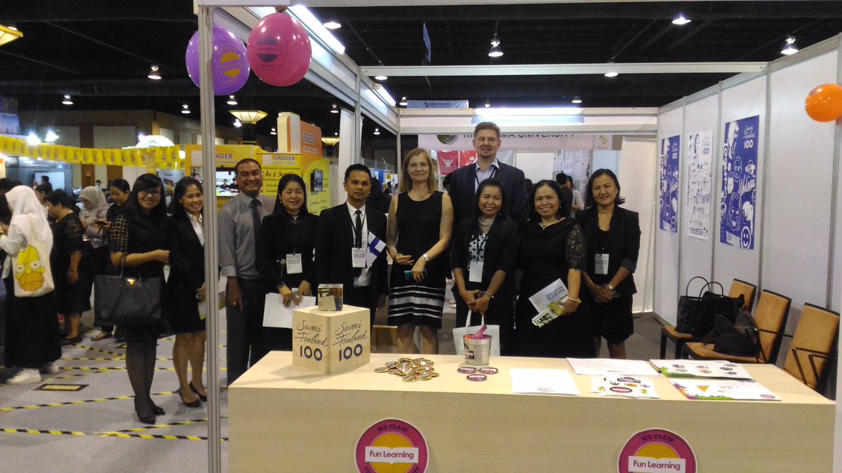 funacademycom's tweet photo. Great experience this week at #educa2017 in #bangkok. Innovation in early childhood education is built #together #funlearning @teamfinlandfi https://t.co/rwGM3gnxl9