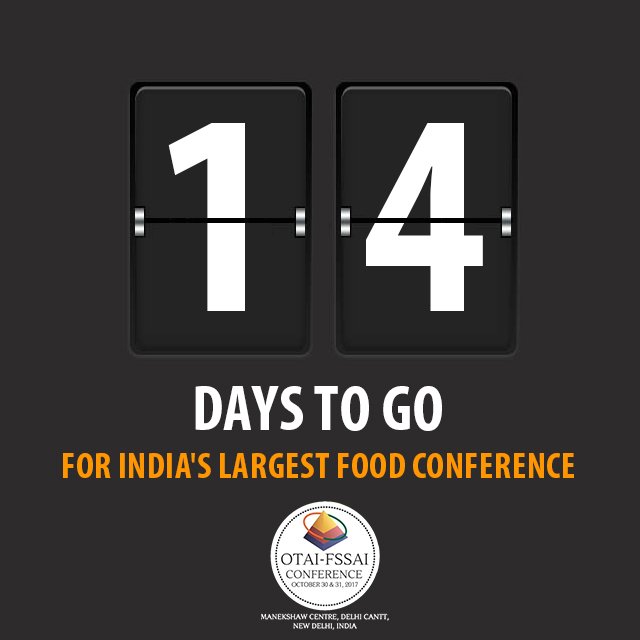 The countdown has begun!
Be there to change the face of India’s emerging economy. #OTAI-FSSAI conference: bit.ly/2iwCRrz