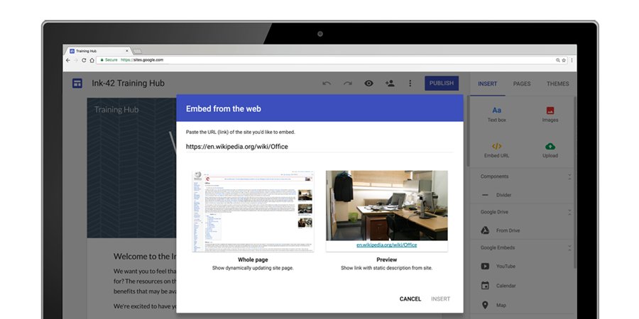 ICYMI: we made it easier to add content to the new #GoogleSites with the ability to embed webistes as iframes → oal.lu/dyMk8