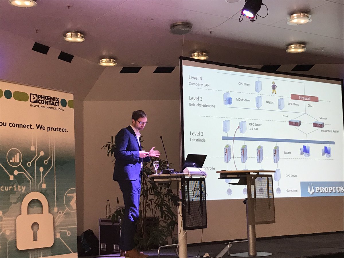 mGuardcom's tweet photo. mGuard Cyber Security Conference: Andé Berndt von Propius stellt Projekt aus der Chemie-Branche vor #mguc17 #CyberSecurity #PhoenixContact https://t.co/4Y6IeOdf0B