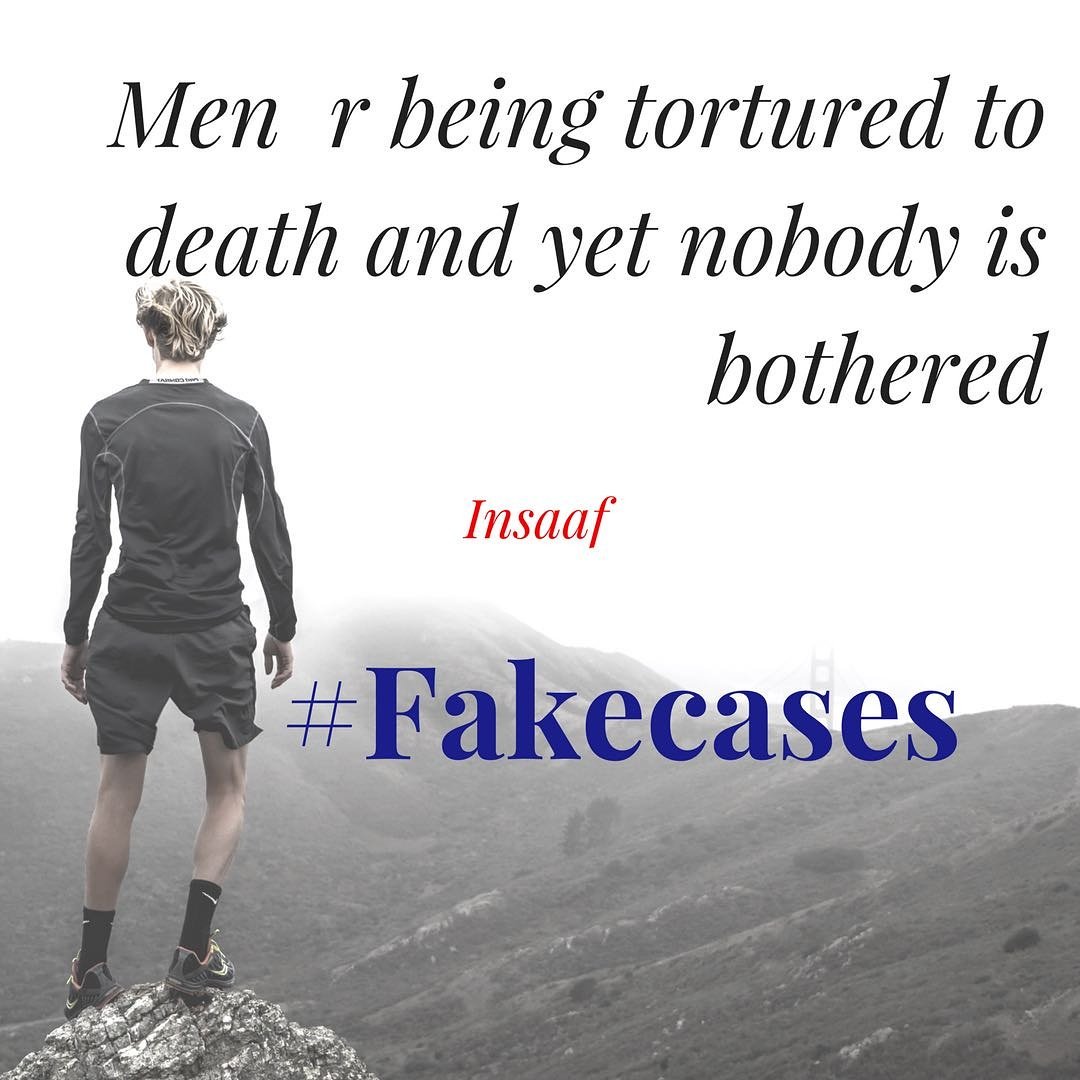 InsaafNGO's tweet photo. Men need protection from Sawarupnakas of the world and #FakeCases filed by them... #StopMaleSuicide #MensRights #INSAAF #InsaafMovement https://t.co/bWu6QSBsT9