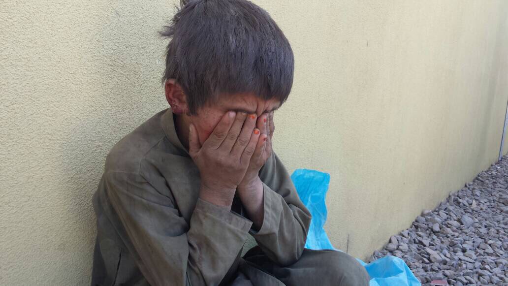 SultanFaizy's tweet photo. Afghans continue paying the bill. Little boy crying for his two wounded brothers in Paktia hospital.
#PaktiaAttack https://t.co/yc0lVoujRA