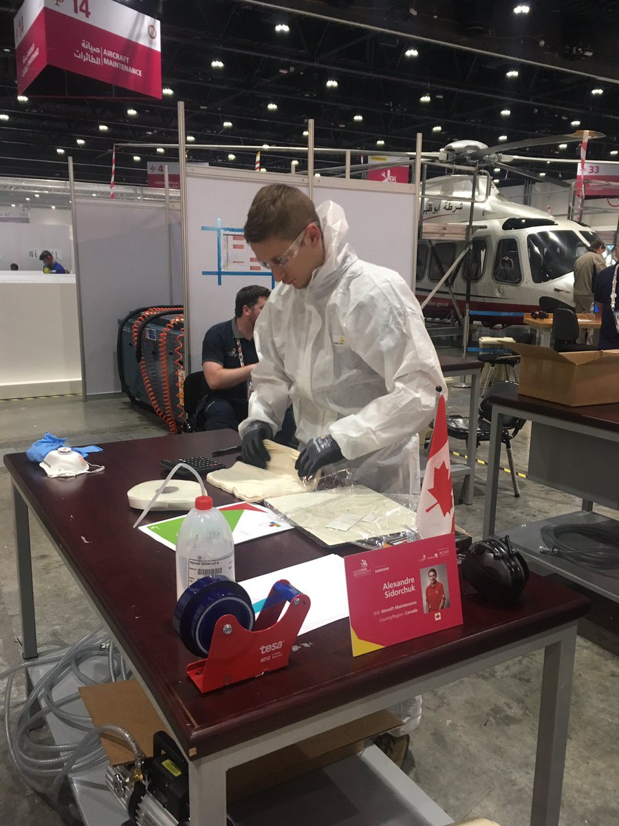 HeliAl's tweet image. The final event of #WorldSkillsAbuDhabi2017 starts now!  @sait @Skills_Canada @skillsalberta