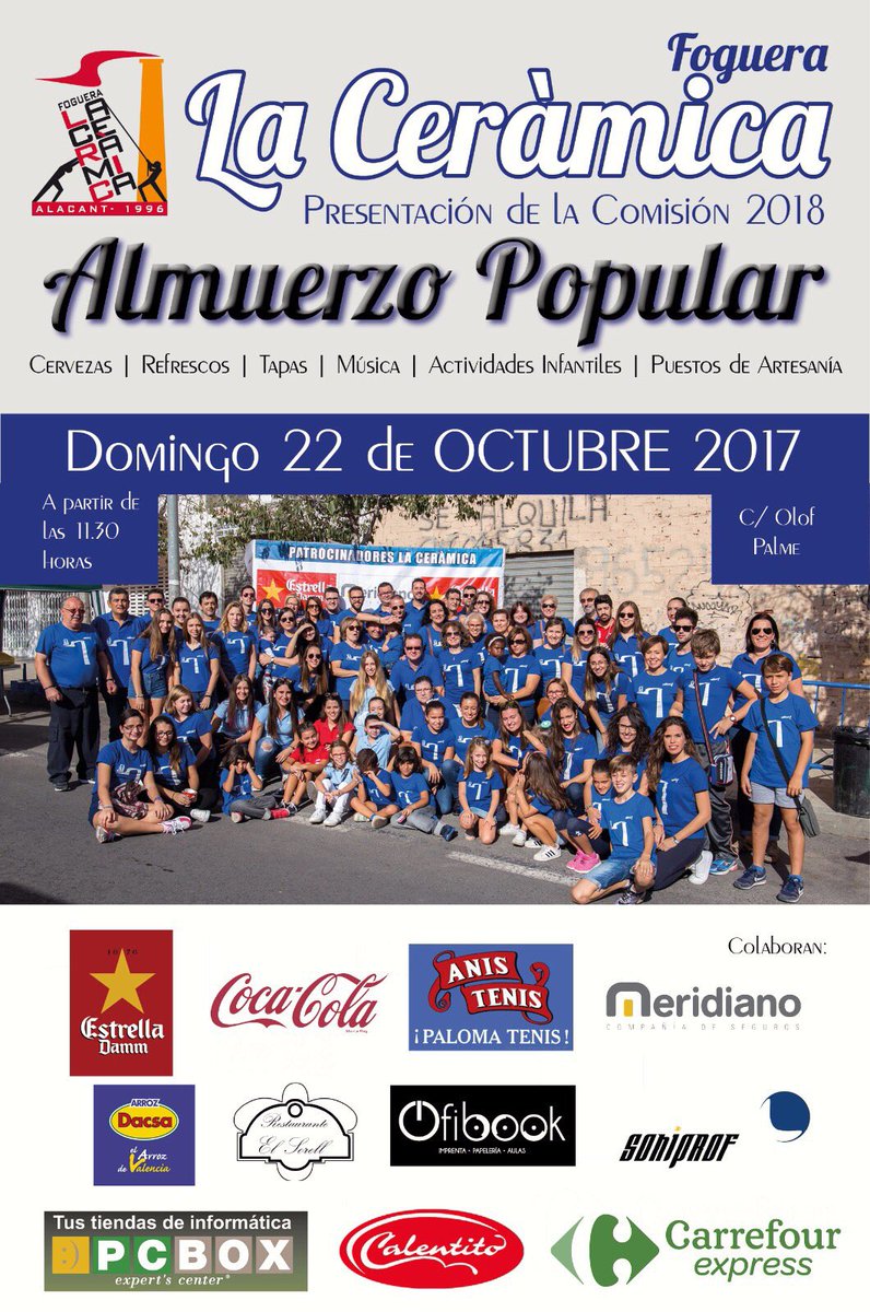 FLaCeramica's tweet photo. No os perdáis nuestro popular almuerzo a partir de las 11:30h. Estáis todos invitados!!! 💃🏻 #socceramic #femfoguera #almuerzo https://t.co/8LcrzyGqGP
