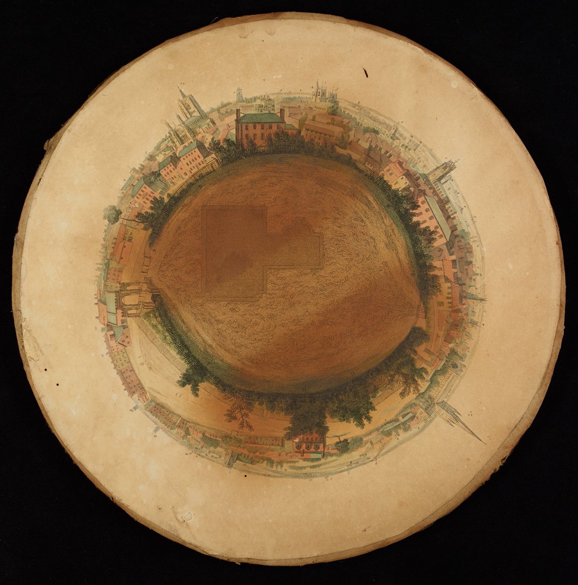 Norwich in the round (1809) by HA Barker, the famous panoramicist, part of Drawing in the Archive  @NorfolkRO #drawingchurches