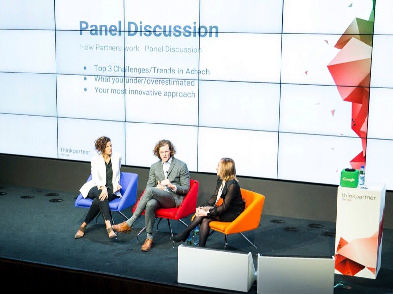 AvocetHQ's tweet photo. Discussing challenges & innovations in #adtech with Melina @iotecglobal on the #thinkpartner panel w/ Antonina @Google & our CEO Ezra Pierce https://t.co/5KHW3OCL0Z