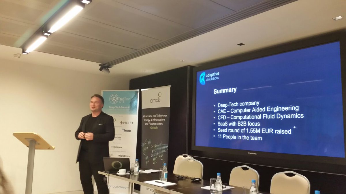 TechTourHQ's tweet photo. Presentation at #DTSL17 by @adaptivesim which offers a cloud-based service (SaaS) providing customers with automated flow simulations https://t.co/gSLacMSZC6