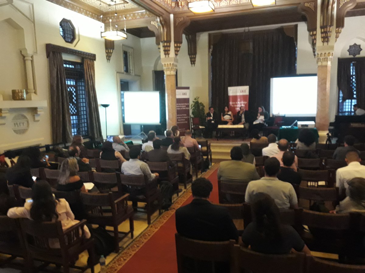 ict4_dev's tweet photo. @ict4_dev had the honor to be part of the 7th annual workshop about #OpenData for #Development in #MENA organized by @A2K4D at @AUC_Business https://t.co/j9XaaSzv2R