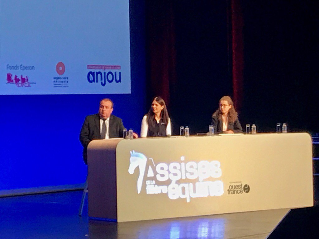 Assises de la filière équine à Angers . Exposé du plan cheval#regionpaysdelaloire . Des projets à soutenir