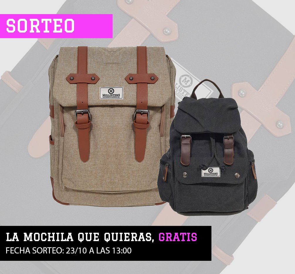 mollisters's tweet photo. ¡SORTEO!
¿Quieres una #mollisters gratis?
Síguenos y haz RT al tweet para participar 😎😎
Fecha del sorteo: 23/10/2017 a las 13h. ¡Suerte! https://t.co/G1nkN9hkJN
