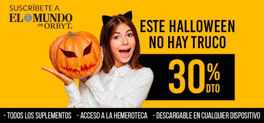 ¡Este Halloween no hay trucos! Suscríbete a EL MUNDO con un 30% de descuento entrando en bit.ly/2xI7wcB