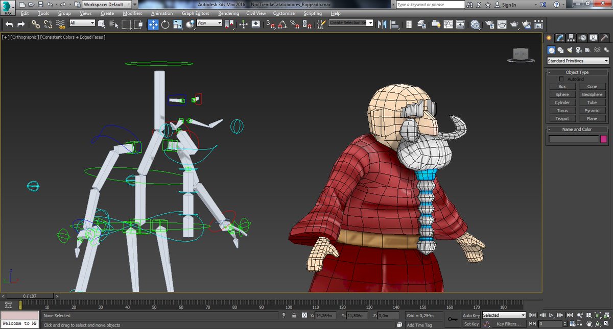 noahmund's tweet photo. "Riggeando" a los NPCs para comenzar a animarlos #character3D #gamedev https://t.co/35iLFUpTiT