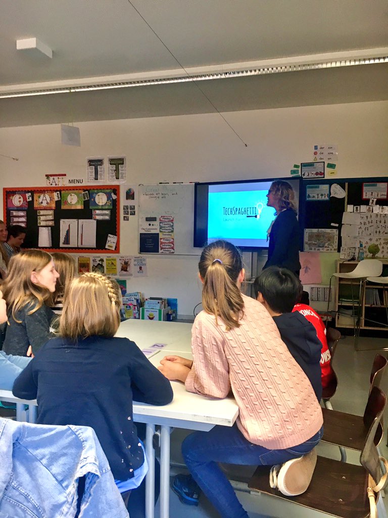 JenOFee's tweet photo. Our @BMSPrimary students had great fun at the #HeyMonster app @BMSPrimary launch event today! Great to welcome @TechSpaghetti @DeutscheBank https://t.co/0Wy4G0A0Q8