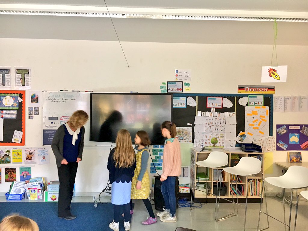JenOFee's tweet photo. Our @BMSPrimary students had great fun at the #HeyMonster app @BMSPrimary launch event today! Great to welcome @TechSpaghetti @DeutscheBank https://t.co/0Wy4G0A0Q8