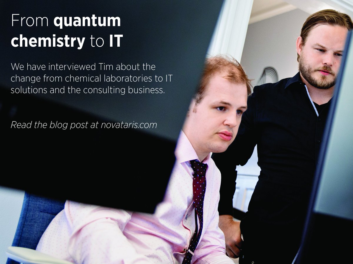 NovatarisIT's tweet photo. It was not always the #plan for Tim Hansen to #work in IT. Read about his travel from #chemistry to #IT: https://t.co/2oLryzOWA8 #ITcareer https://t.co/17nPkioF6m