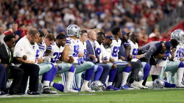 thehill's tweet image. NFL won't force players to stand during national anthem hill.cm/iUJuMsC