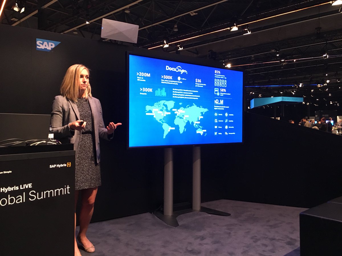 jriveralavid's tweet photo. KC Hammels, Senior Director for BD @DocuSign on how to improve Sales Execution with DocuSign for @SAPHybris #SAPHybrisLive https://t.co/b9w7RyLQC9