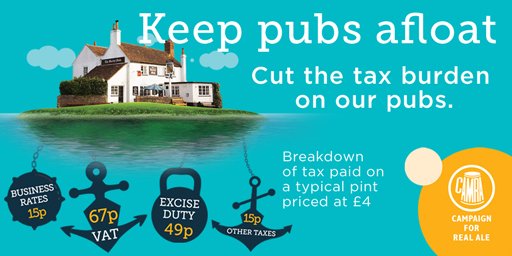 CAMRA_Official's tweet photo. Help us #keeppubsafloat by lobbying your MP to call for a cut in business rates for pubs in England: https://t.co/A9UnuAQf6O https://t.co/wsXun4XqA7