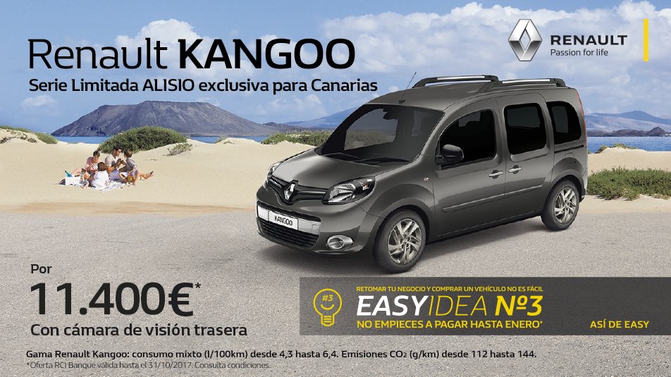 MotorArisa's tweet photo. #Renault Kangoo ALISIO y la #EASYIDEA nº 3 molan mucho. #FelizMiércoles https://t.co/tZSpRbOm7O