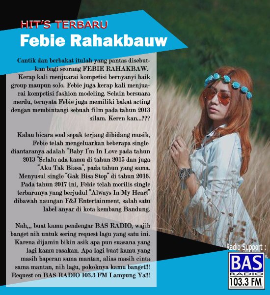 bas_radio1033FM's tweet photo. #HitsPlay ALWAYS IN MY HEART
By @febierahakbauw 
Prod @FJOfficial2 @AgoesBlankon 
#Classrequest
Yuk dengerin lagu asik nya https://t.co/BtbXF0OqSH