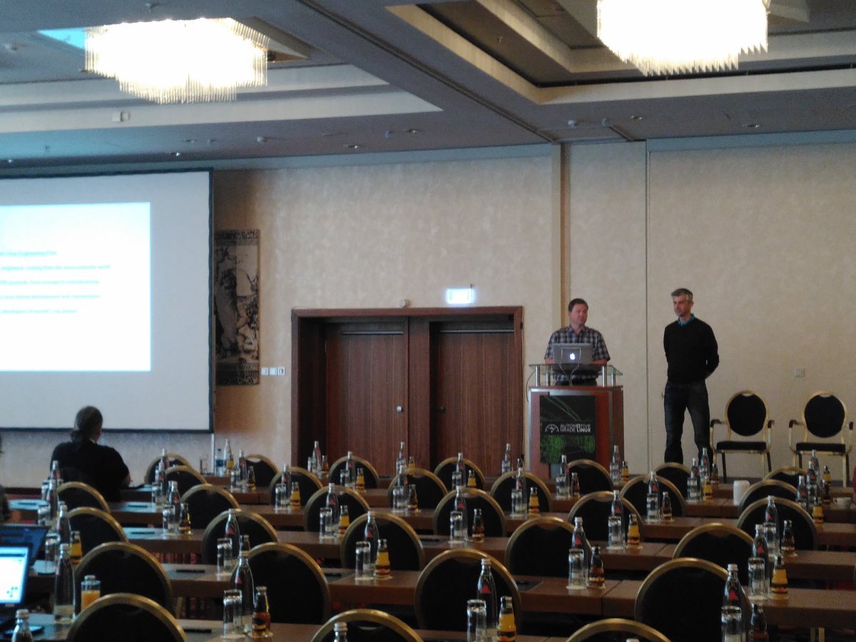 dl9pf's tweet photo. @autogradelinux Kevin Hilman and Patrick Titiano presenting 'Lab-in-a-box' at AGL All Member Meeting in Dresden. #autolinux https://t.co/h5jSNRfCl4