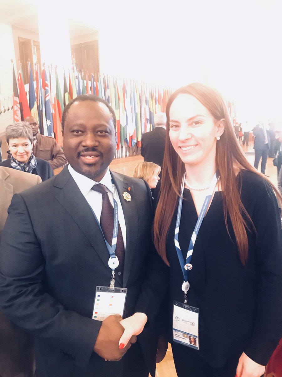 <a href="/SOROKGUILLAUME/">Guillaume K. Soro</a> avec la nouvelle Pdte de l’UIP, Mme Gabriela Cuevas Barron du Mexique, élue ce matin. La #CIV avait fait campagne pour elle