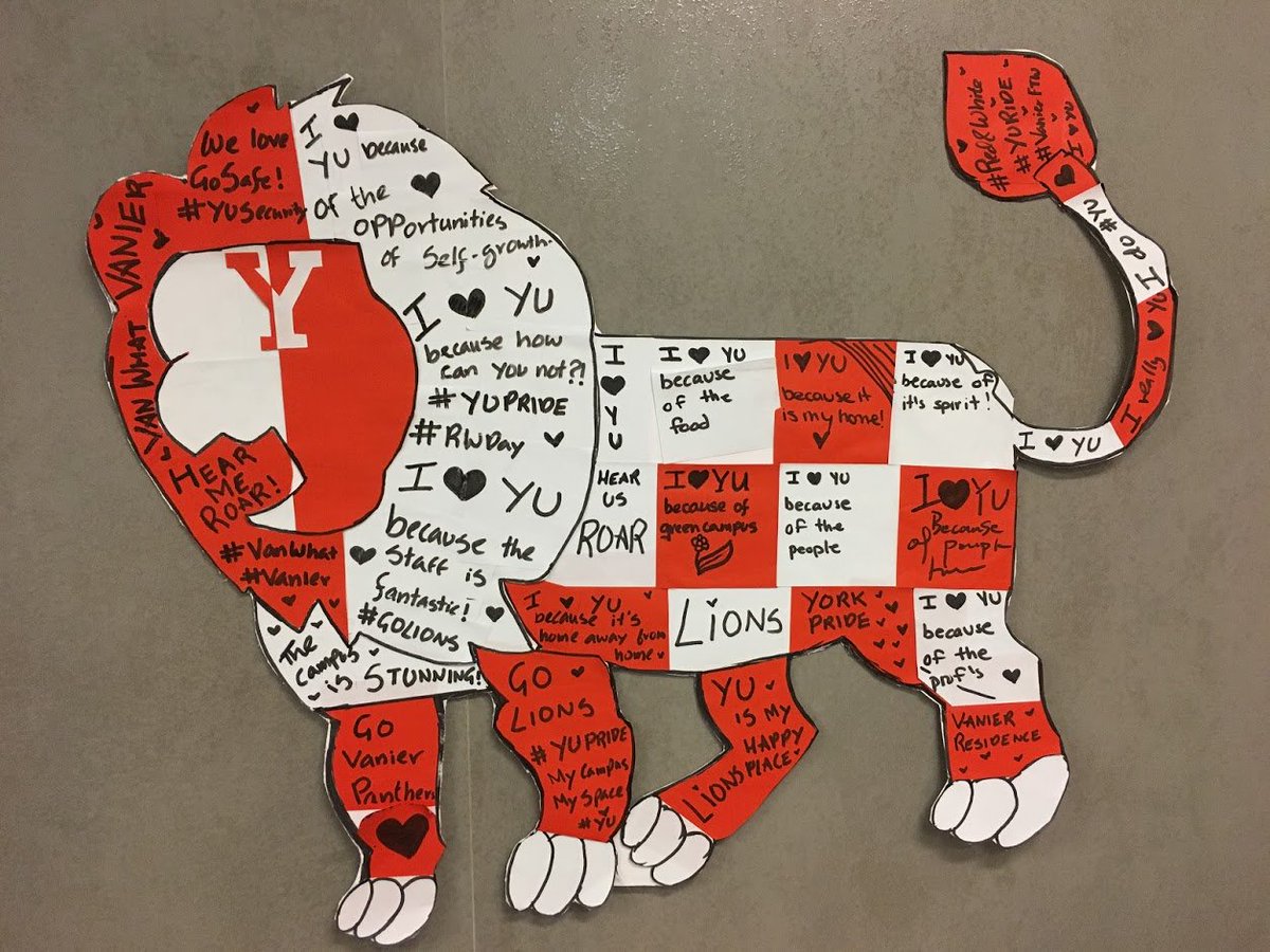 LucyFrom's tweet photo. Vanier Res students  loves York on Red and White Day! https://t.co/YJjEFsIjzn