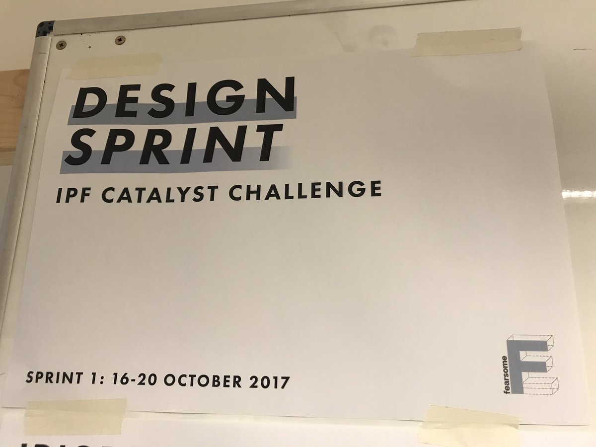 MorvenShearlaw's tweet photo. The sprint is on #IPFcatalyst #IPF #designsprint looking at the challenges faced by IPF patients and how to #makeitbetter https://t.co/MMIxab0Bzf