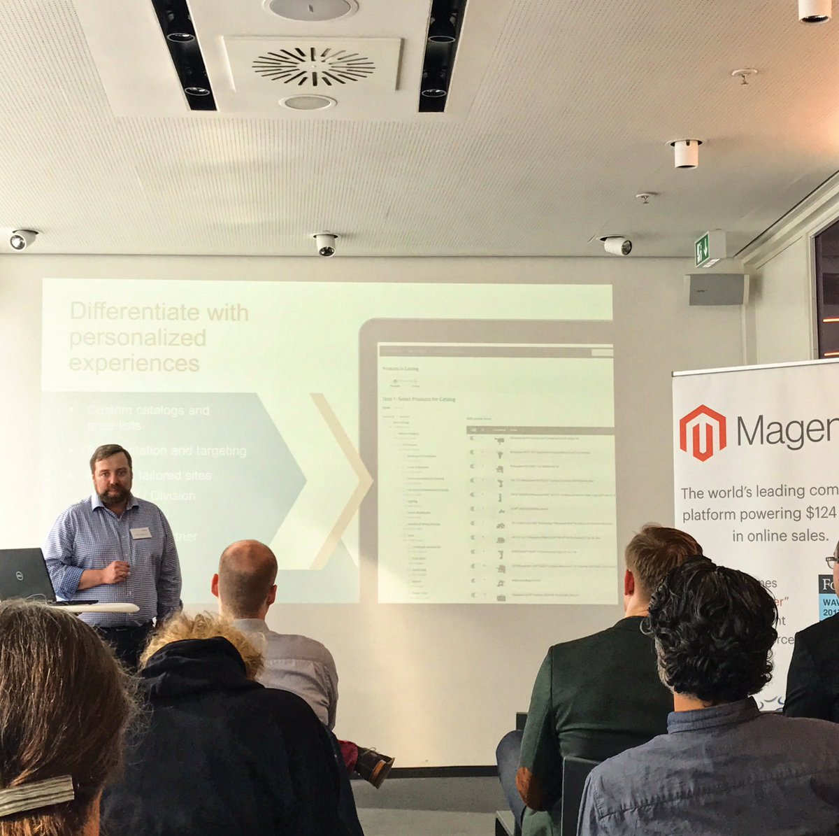 nuzil's tweet photo. Now at #Magento B2B Roadshow in Frankfurt with @snooze82. New B2B features of Magento 2.2 - will be very valuable for our B2B customers.
#ffm #frankfurt @comwrap #comwrap @magento https://t.co/pqjwkZ6eCF