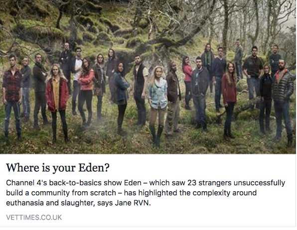 JaneDavidsonPhD's tweet photo. #planetrvn Where is your Eden? #EdenParadiseLost @Channel4 Check my @vettimesuk blog on the amazing Rob the Vet https://t.co/jntVN4Ihst https://t.co/mKXg8iIqMj