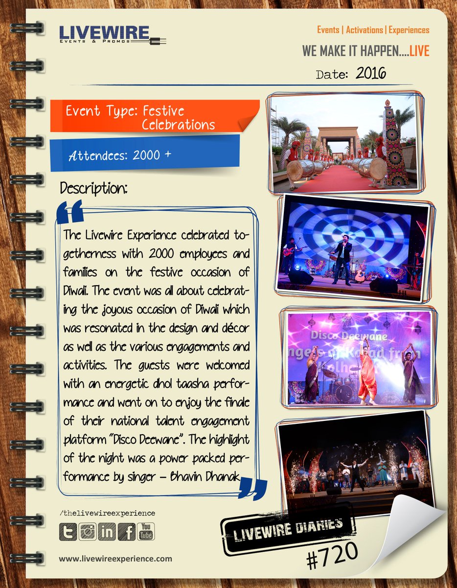 #LivewireDiaries #720 - A Diwali celebration for employees and their families designed, planned and executed by #thelivewireexperience
