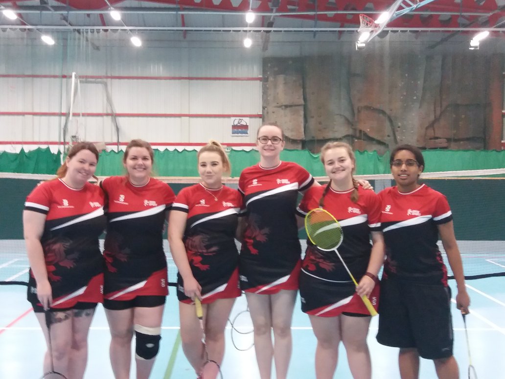 DMUBadders's tweet photo. The girls are geared up to play #Northampton! #dmusport #badminton #badderz #bucsleague https://t.co/DGtna6bYsT