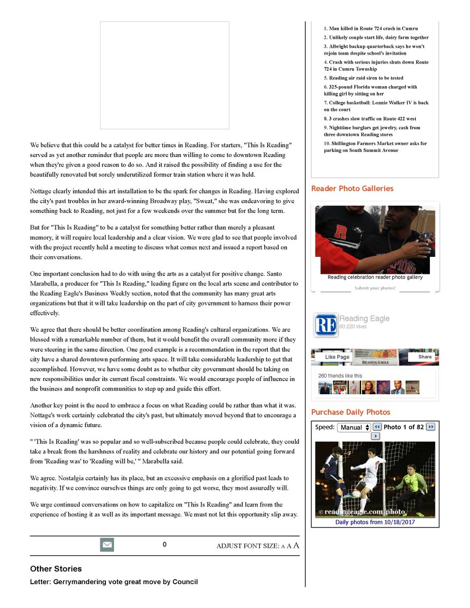 ThisIsReadingPA's tweet image. Final debrief report affirmed in a supportive editorial in today's @ReadingEagle.