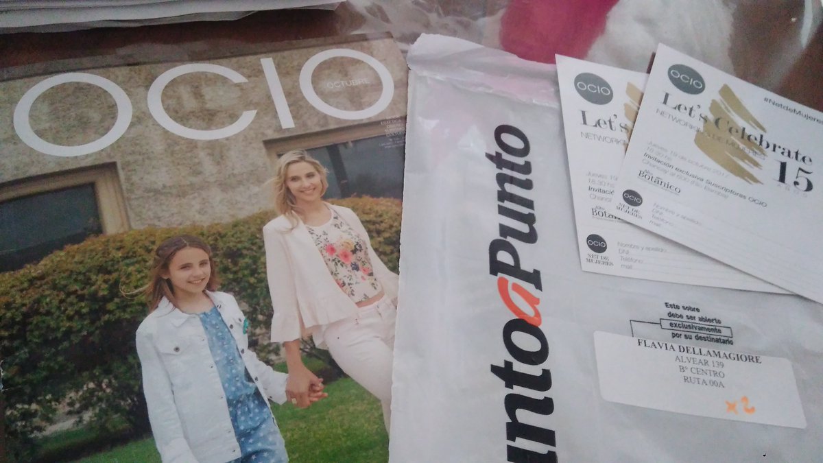 FLAVIALOCUTORA's tweet photo. Gracias @RevistaOcio @puntoapuntocba y @mjosecaudana !!!
Feliz por la invitación al #NetDeMujeres 🙌 https://t.co/ysaa24HZNh