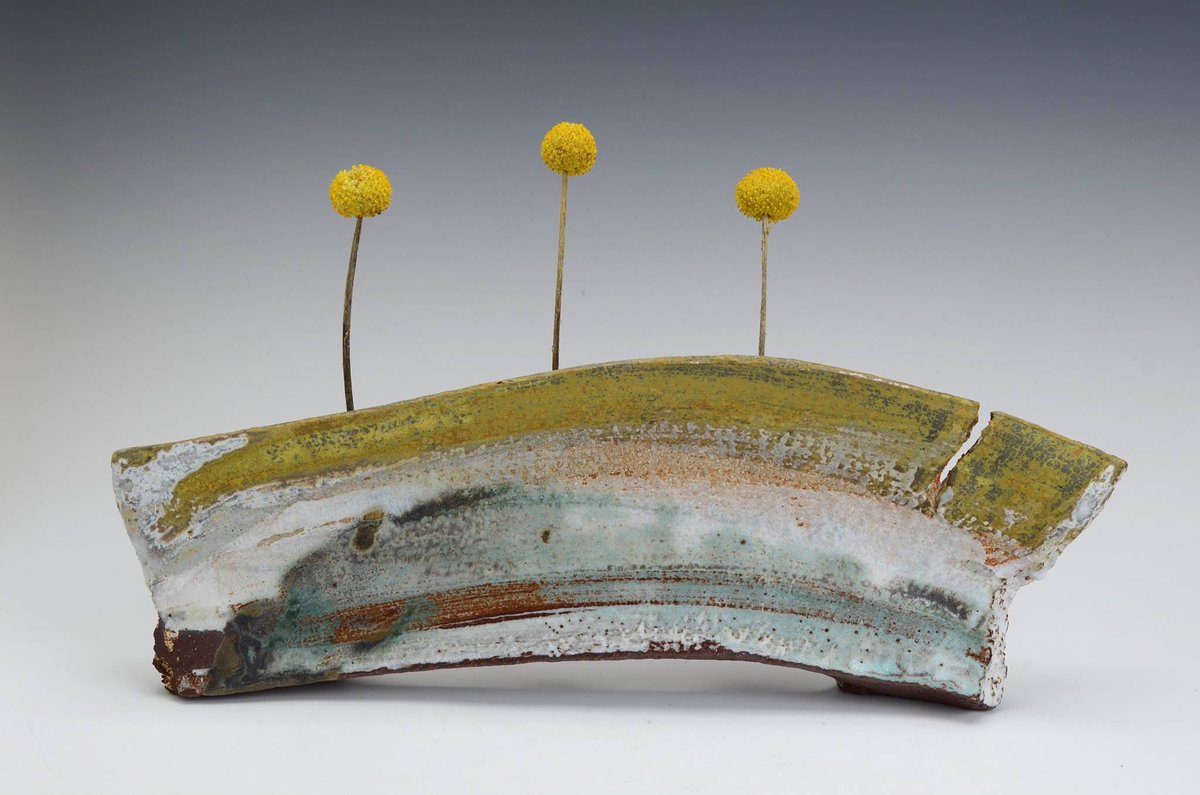 Stoneware form by Rachel Wood who will be exhibiting at #oxfordceramicsfair 28 &amp; 29 October. #pottery #ceramics 
oxfordceramicsfair.co.uk