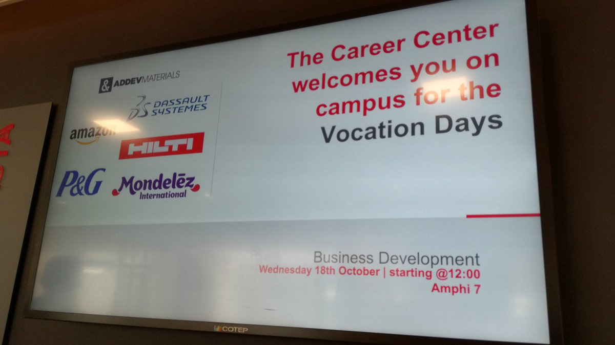 sarahblyon's tweet photo. Encore une belle journée #vocationdays autour du #bizdev pour nos #earlymakers ! Merci aux entreprises présentes pour leur insight #careers https://t.co/tfQOi0ROen