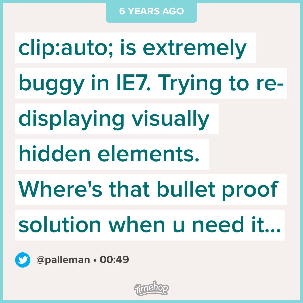pallezingmark's tweet photo. Oh the memories .. #throwback #ie7 #timehop https://t.co/pig56f4HD2