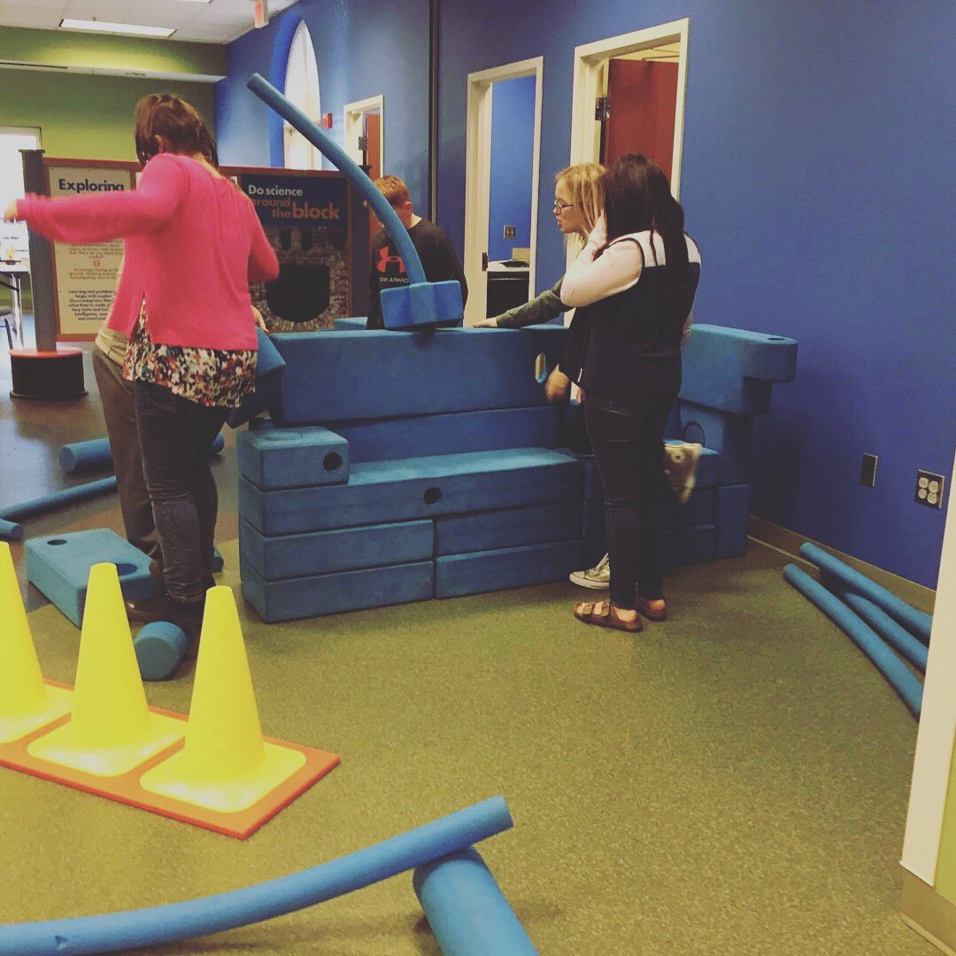 laurellibrary's tweet photo. The #ScienceInPlay2Go exhibit isn't only for our small kiddos, the tweens had a great time building & learning too! ๐ @kyscience #BlueBlock https://t.co/OvJKKsRjxW