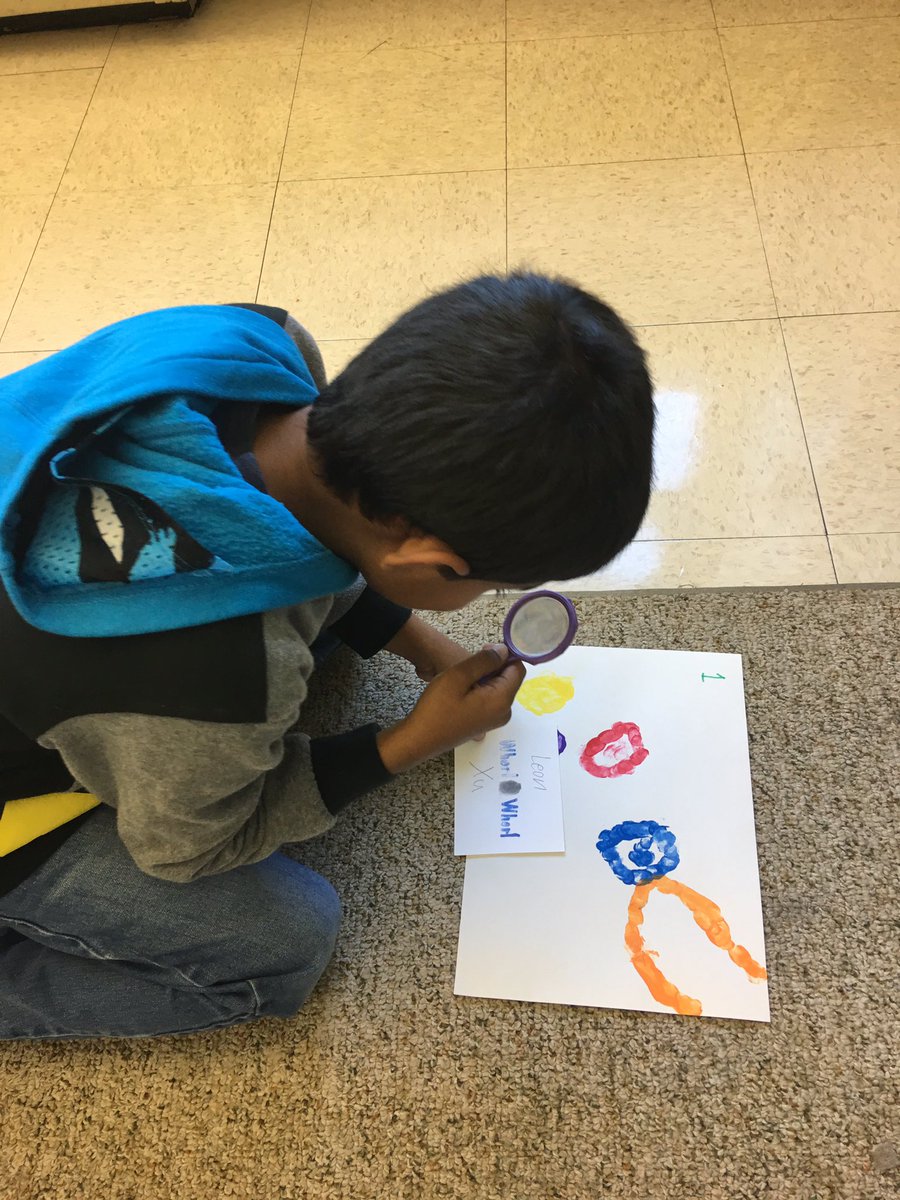 2nd Grade Detectives solve a fingerprint art mystery.