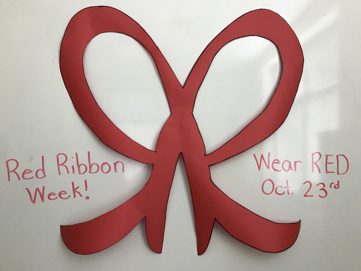#REDdayonMonday We are celebrating Red Ribbon Week! Scholars and staff will wear RED to pledge being DRUG FREE on Monday, Oct. 23rd.#WearRED