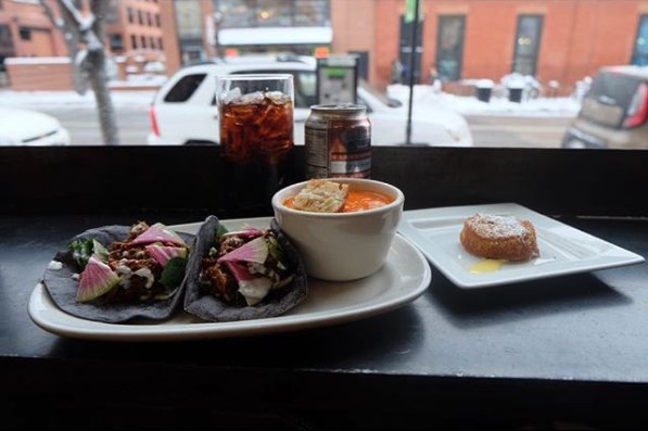 Want to #eatfresh? You can't go wrong with our Farm to Table lunch! 1/2 entreé with a cup of soup or side and a tiny dessert for just $12!