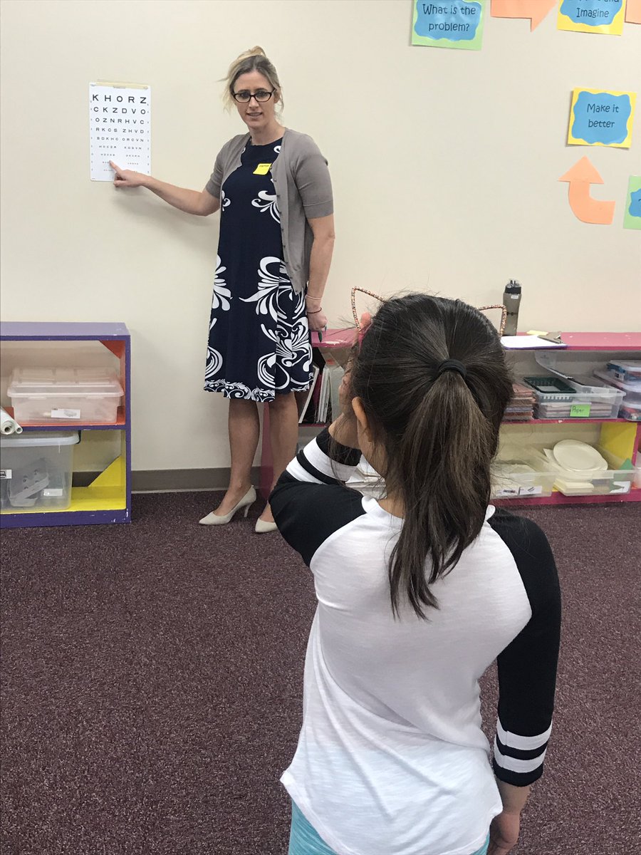 Our doctors and staff out in the community today doing vision screenings at the Independence School! #visionscreening #simoneye