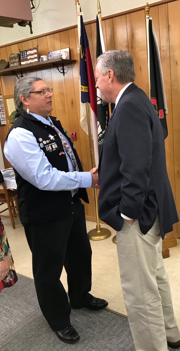 MarkMeadows's tweet photo. Grateful to help host a #Veterans' roundtable in Cherokee Co., taking questions and learning about how we can better serve our WNC veterans https://t.co/kZwM45XhqA