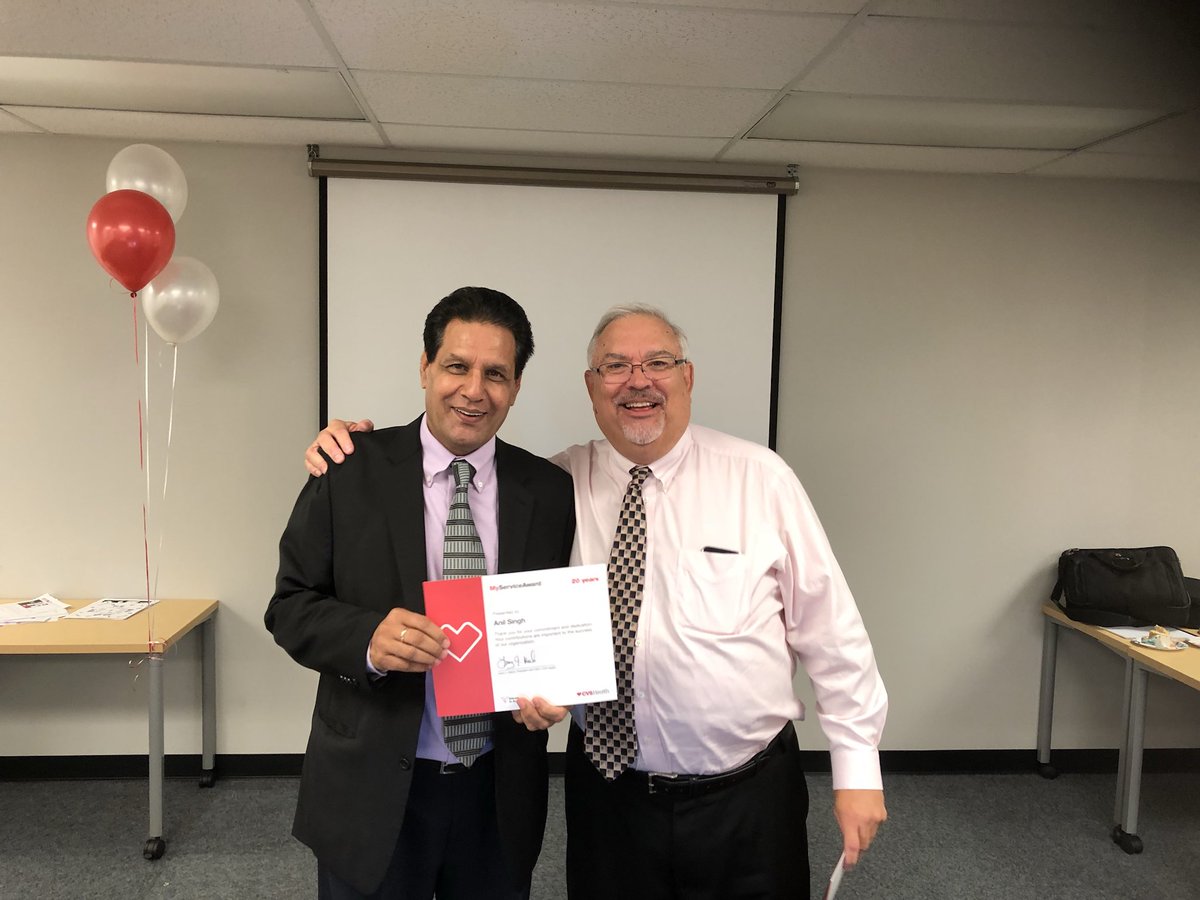 spruill_derrick's tweet photo. Thank you Anil Singh for 20 years with CVS Pharmacy!! @TDepault @vaibhs1 @ChocolaBob https://t.co/s2leVPbOJd