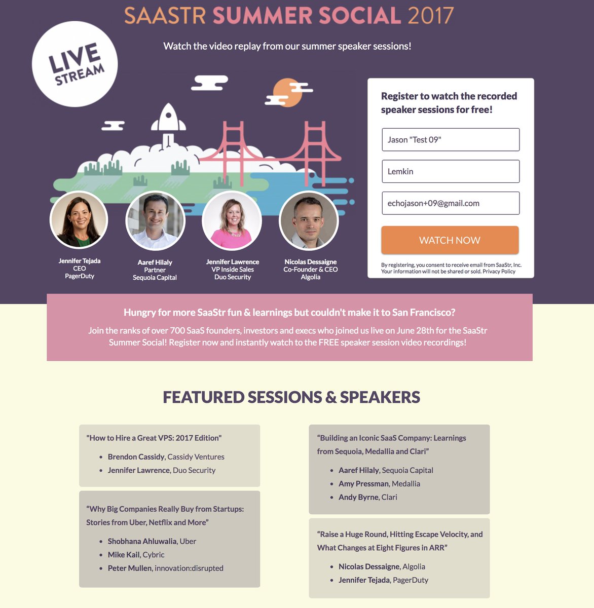 CoSellingSpace's tweet photo. Missed the @SaaStr Summer Social? Watch the sessions for free! 

https://t.co/SSq3tqIwXI https://t.co/b8C5FWSwyD