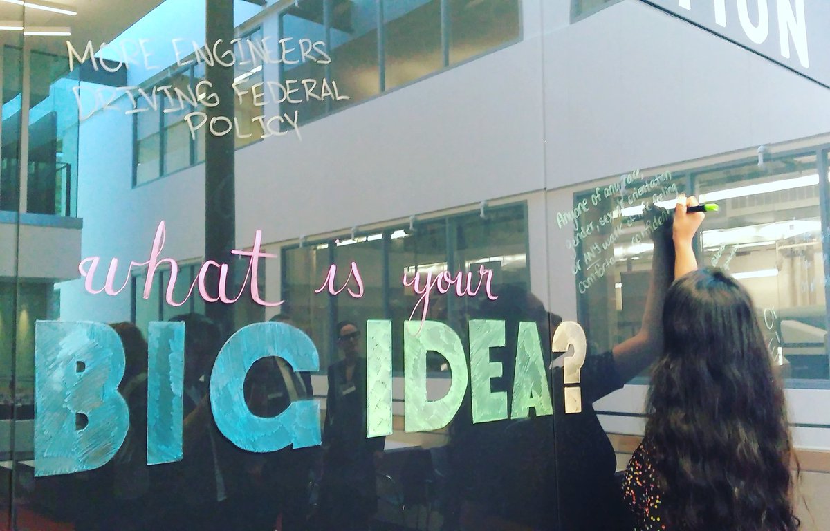 McMasterEng's tweet photo. "Anyone of any race, gender, sexual orientation...is welcome in our beautiful profession." @vanessa_raponi Share your #BIGIDEA! #Hatch2017 https://t.co/jJYwtjkhY5