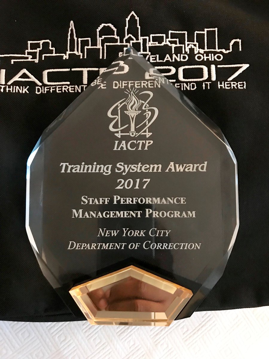 jointheboldest's tweet photo. DOC’s HR Organizational Learning & Development Team was awarded the Training System Award of Excellence at the 2017 #IACTP Conference https://t.co/gmFnTRJXLC